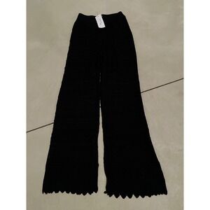 Edit by Nine Black‎ Crochet Wide Leg Palazzo Pants Size S